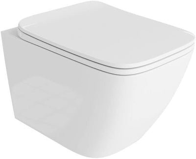Tece Vorwandelement Base inkl. Drückerplatte chrom + Lavita Wand WC Lino ohne Spülrand + WC-Sitz mit