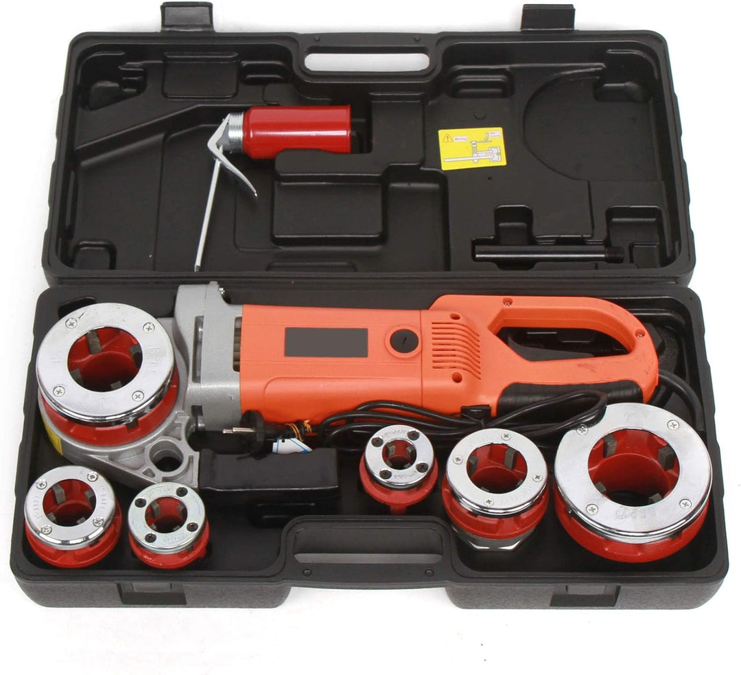 2300W Elektrisch Gewindeschneidmaschine mit Tragetasche 6 Matrizen 1/2, 3/4, 1, 1-1/4, 1-1/2, 2 Zoll