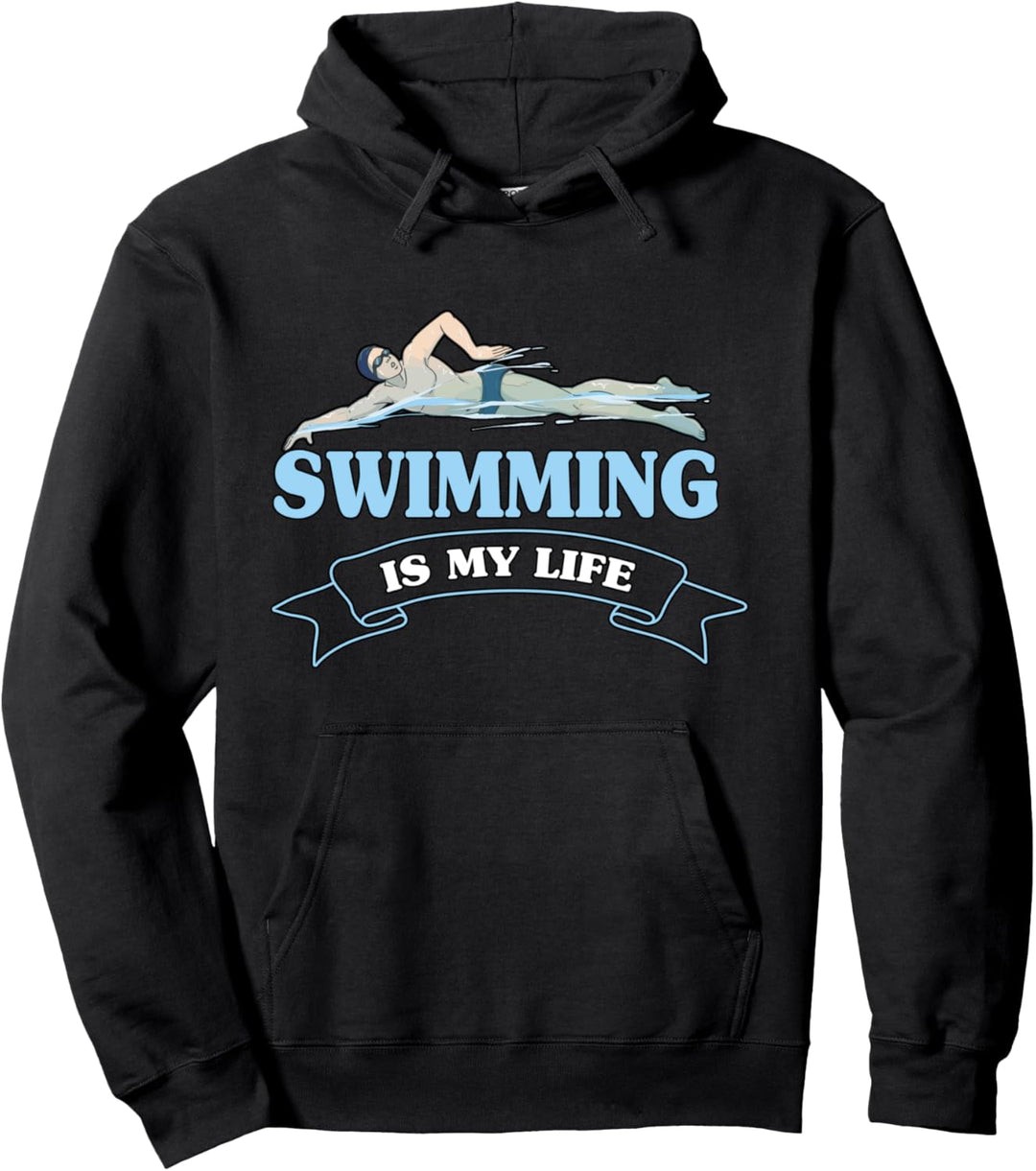 Schwimmen ist mein Leben Geschenk Schwimmer Schwimmen Pullover Hoodie