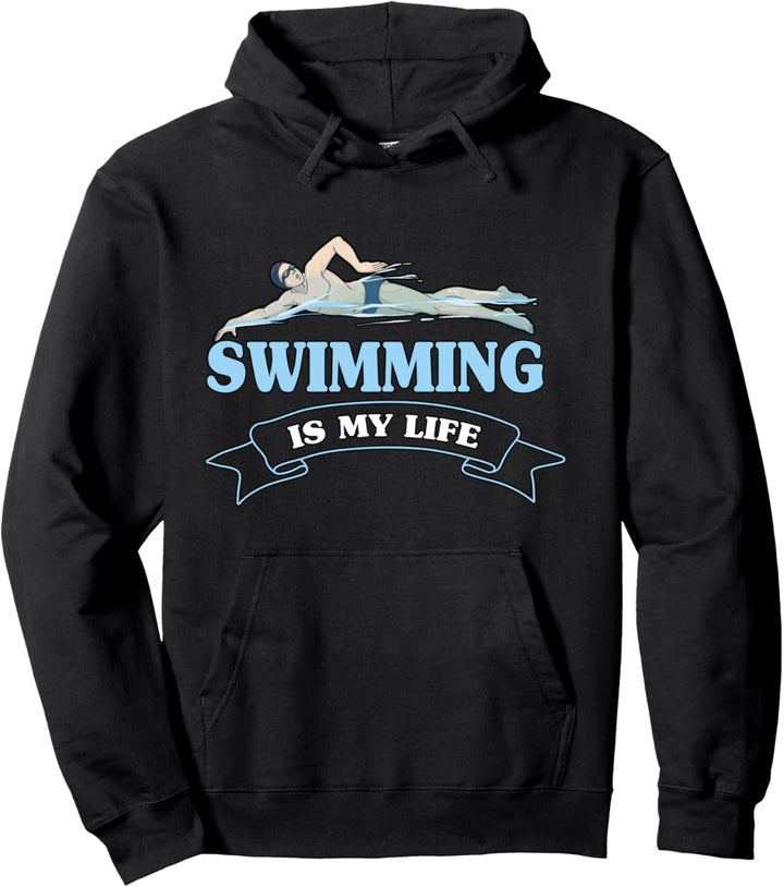 Schwimmen ist mein Leben Geschenk Schwimmer Schwimmen Pullover Hoodie
