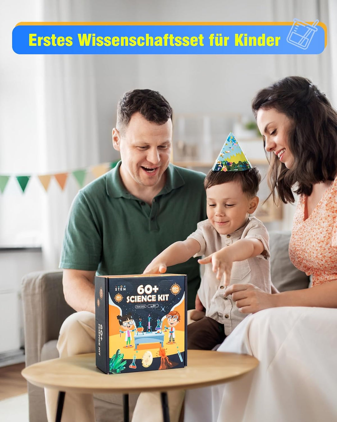 60+ Science Experiment Kit für Kinder ab 5+, STEM Lernen & pädagogisches Spielzeug, erste Wissenscha