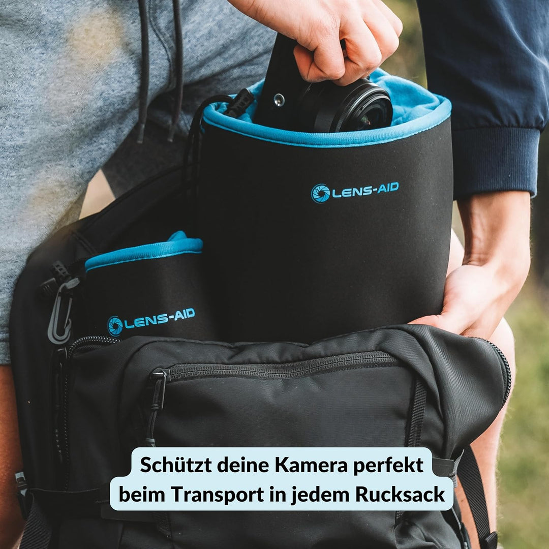 Lens-Aid Neopren Kamerabeutel mit Fütterung zum Schutz der Kamera-Ausrüstung, Kameratasche für Rucks
