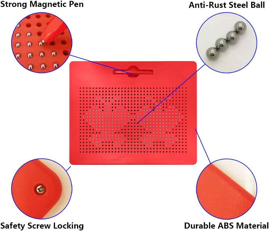 HONPHIER Kinder Zaubertafel Magnetische Zeichenbrett Reissbrett mit Stift Stahlkugel Tablet Abwischb