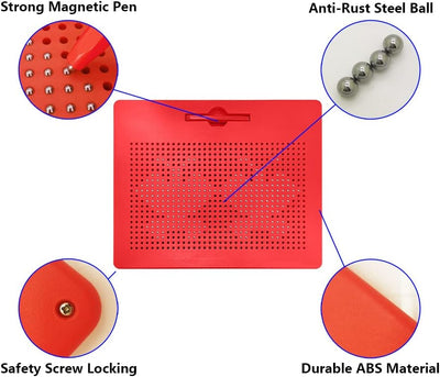 HONPHIER Kinder Zaubertafel Magnetische Zeichenbrett Reissbrett mit Stift Stahlkugel Tablet Abwischb