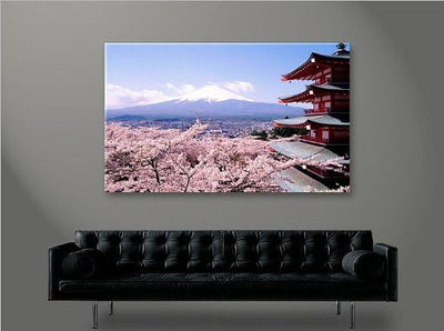 islandburner Bild Bilder auf Leinwand Fujiyama Japan 1p XXL Poster Leinwandbild Wandbild Dekoartikel