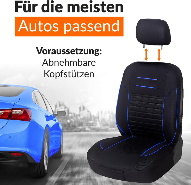 Upgrade4cars Auto-Sitzbezüge Set Universal | Auto-Schonbezüge für die Vordersitze & Rückbank | Auto-