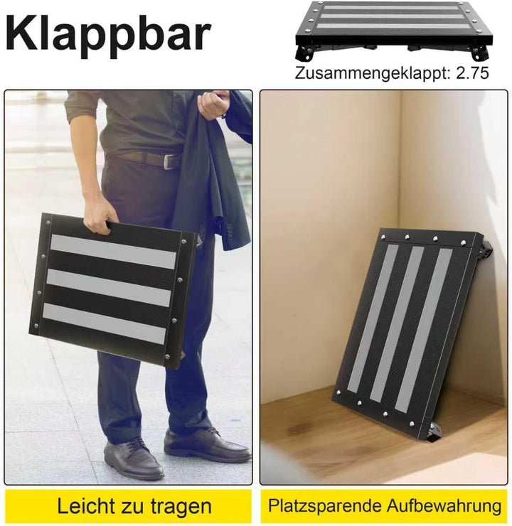 ILOKNZI Aluminium Klapptritt Wohnmobil Tritthocker 1 Stufe Max Belastung 220 kg für Camping/Autowäsc