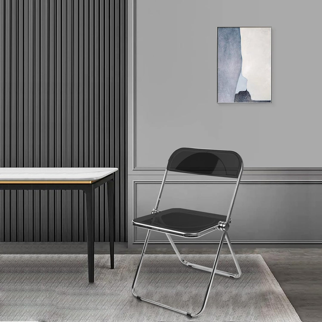 Transparenter Klappstuhl für Bankett, Konferenz, Party, starker Strauch, Metallrahmen, Acryl, Balkon