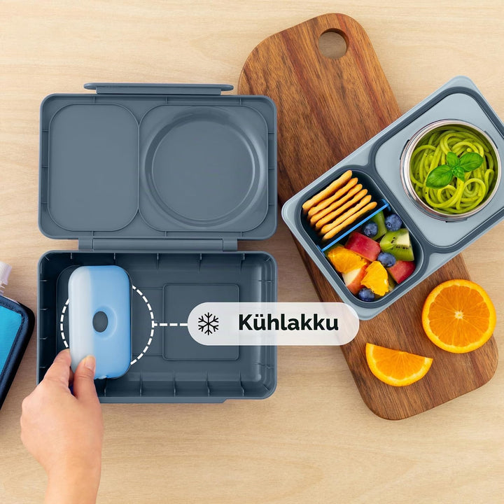 Omie Box UP Bento-Box für Kinder, isolierte Lunchbox, auslaufsichere Thermosdose, Kühler Eisbeutel,
