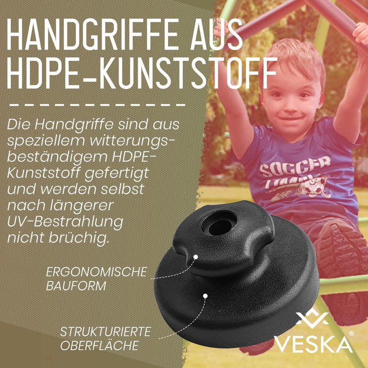VESKA Klettergerüst DomeClimber Kinder Metall Kletterkuppel Geodome (10FT - 305cm, blau/grün) 10FT -
