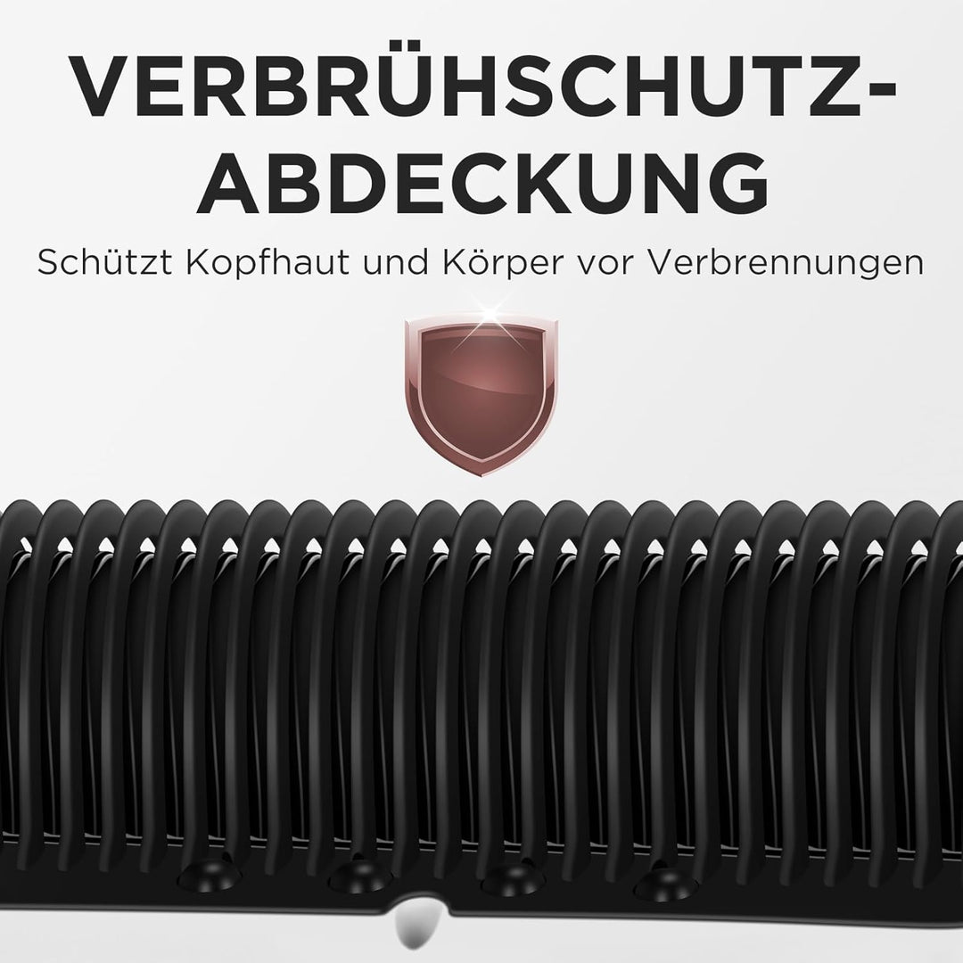 Pro Dampf Glättbürste, PARWIN PRO BEAUTY 3-in-1 Haarglätter Bürste, LED-Anzeigeleuchte, Ionentechnol