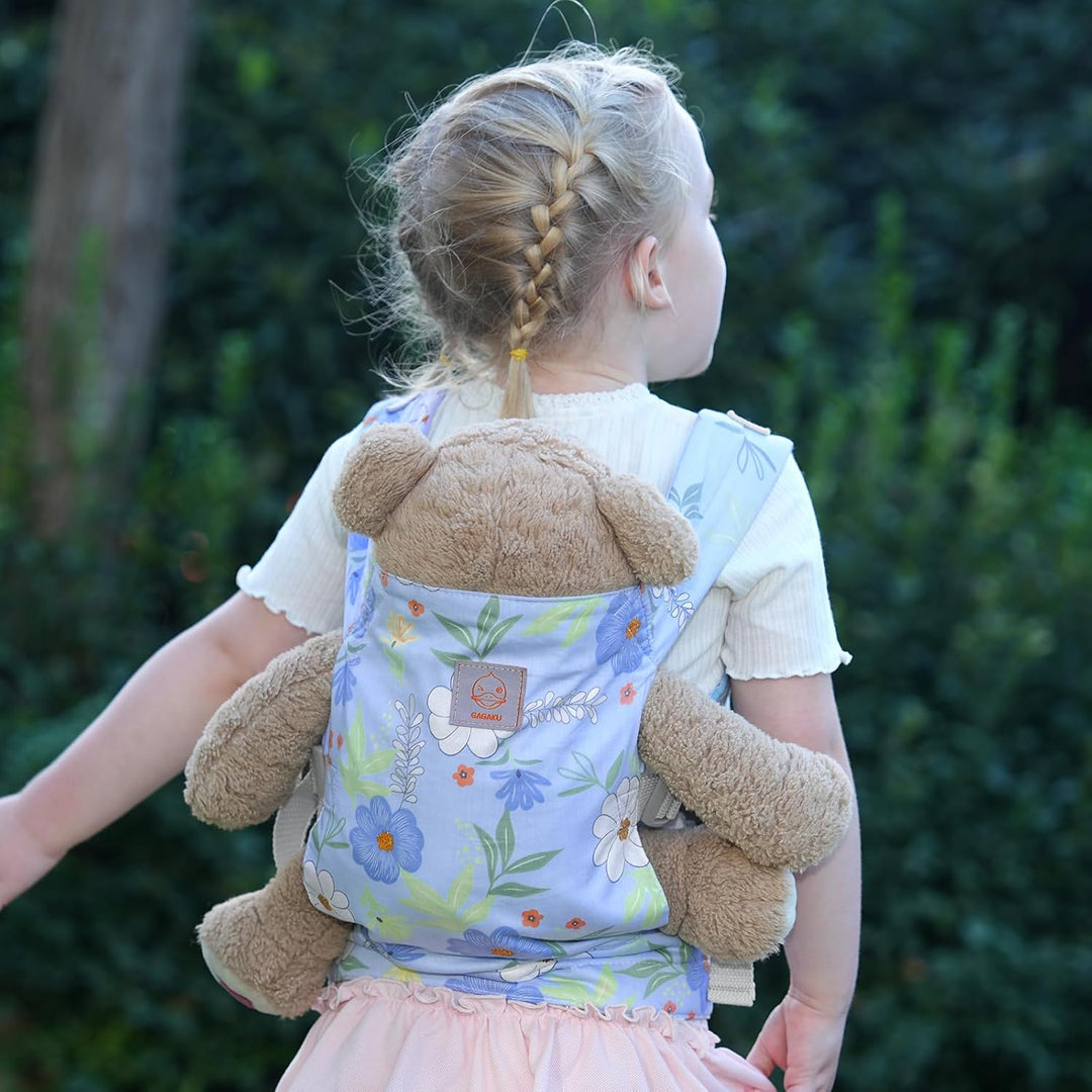 GAGAKU Puppentrage ab 3 Jahre Kinder, Babytrage Puppen Bauchtrage Puppenzubehör Tragesitz mit Verste