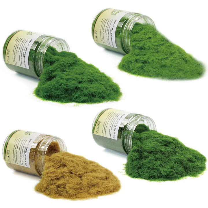 Evemodel 4 Flaschen*35g 5mm Streugras Wiese Statische Gras Herde Wald Landschaft Gelände Eisenbahn G