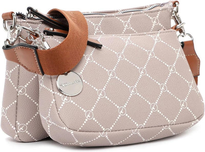 Tamaris Umhängetasche TAS Anastasia 31171 Damen Handtaschen Print Einheitsgrösse Taupe 900, Einheits