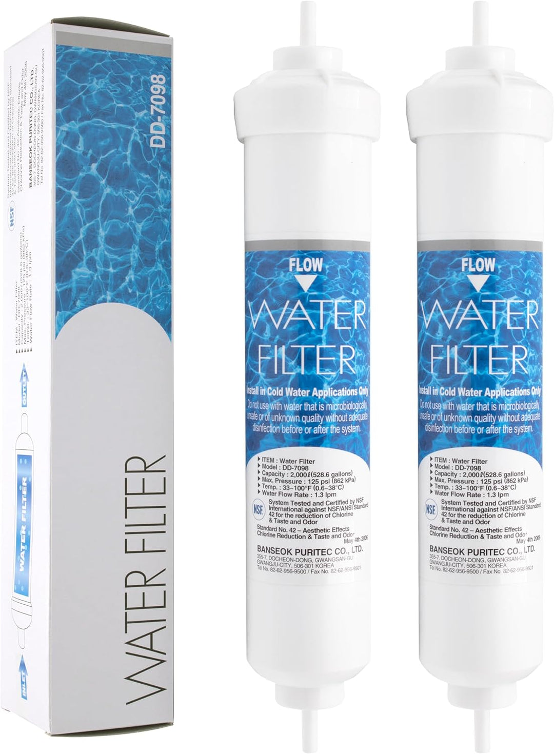 2 Stück Daewoo Ersatz Wasserfilter DD-7098 für FRN, FRS Serien