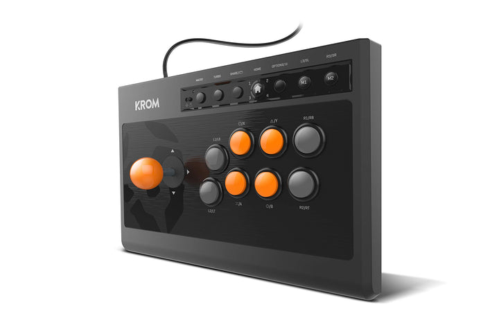 KROM Gamepad Kumite -NXKROMKMT- Kabelgebundenes Gamepad Arcade Fighting stick, für PC/PS3/PS4/XBOX O