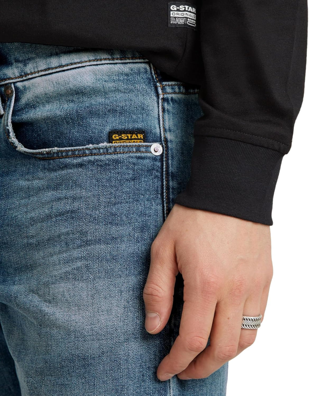 G-STAR RAW Herren 3301 Tapered Jeans 35W / 32L Blau (Vintage Azure 51003-c052-a802), 35W / 32L Blau
