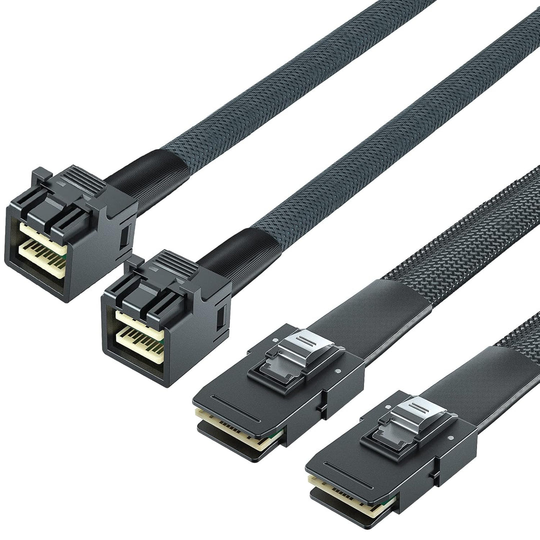 ipolex Internes Mini SAS HD SFF-8643 zu Mini SAS SFF-8087 Kabel, 0.8-Meter(2.6ft), faltbar, flexibel