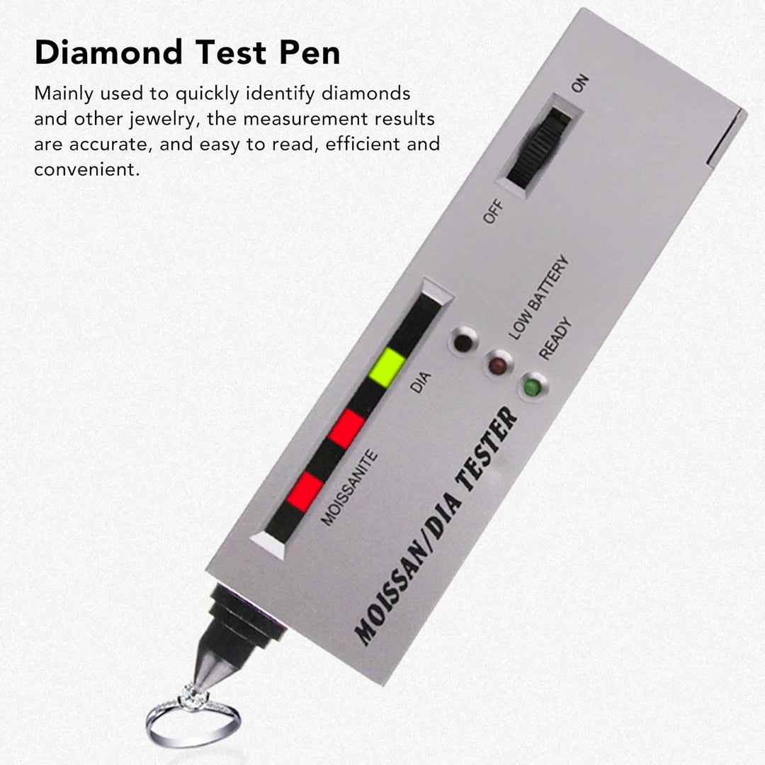Professioneller Moissanit Tester Stift mit LCD und LED Anzeige, Hochpräziser Diamant Detektor, ABS M