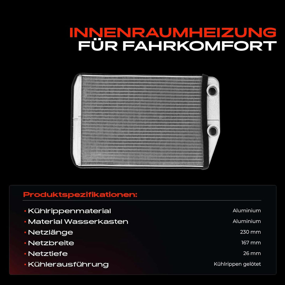 Frankberg Wärmetauscher Innenraumheizung Kompatibel mit Boxer Bus 2.0L-3.0L 2006-Heute Ducato Kasten