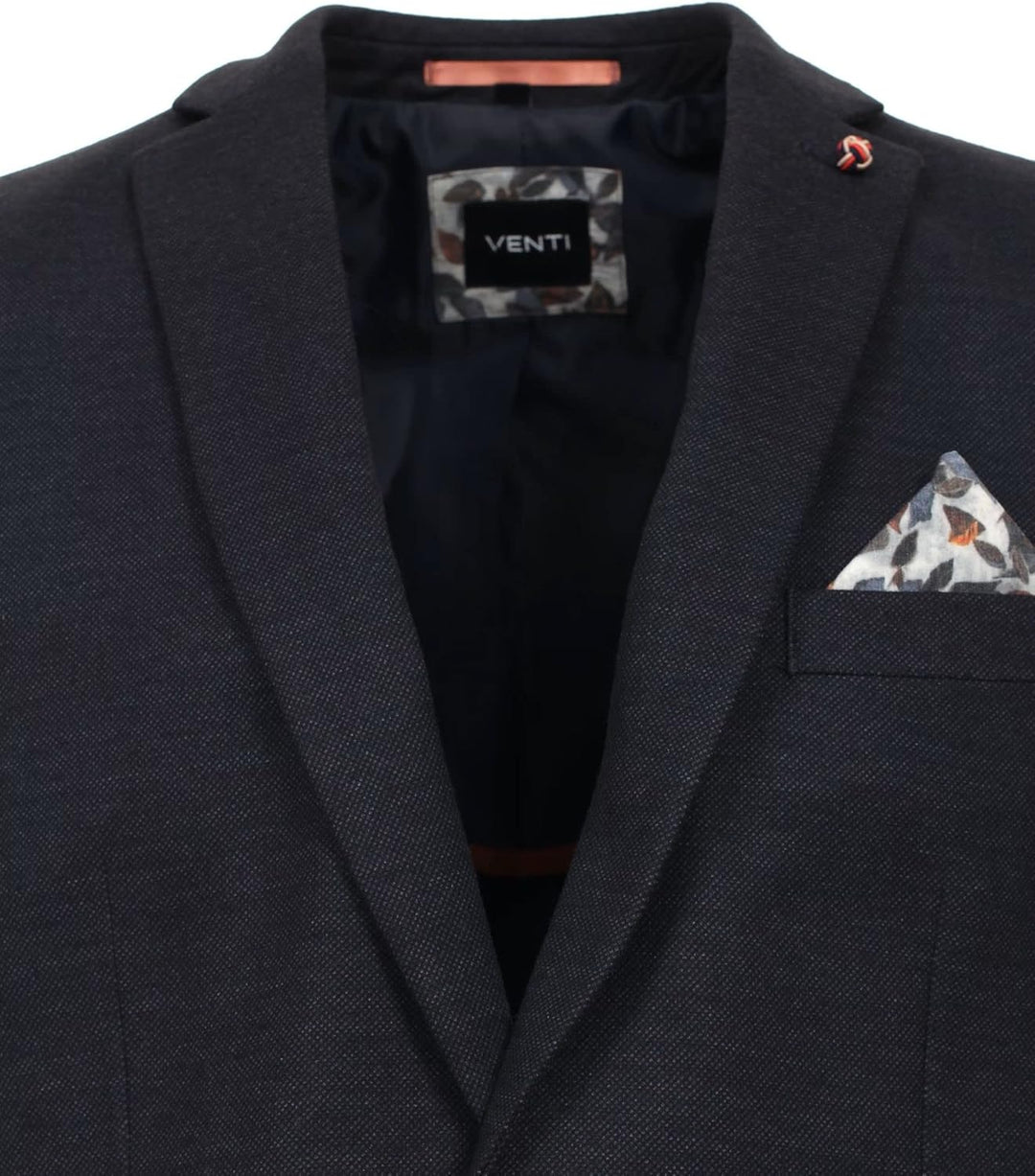 Venti Sakko Langarm Reverskragen Struktur dunkelblau 48 Nachtblau, 48 Nachtblau