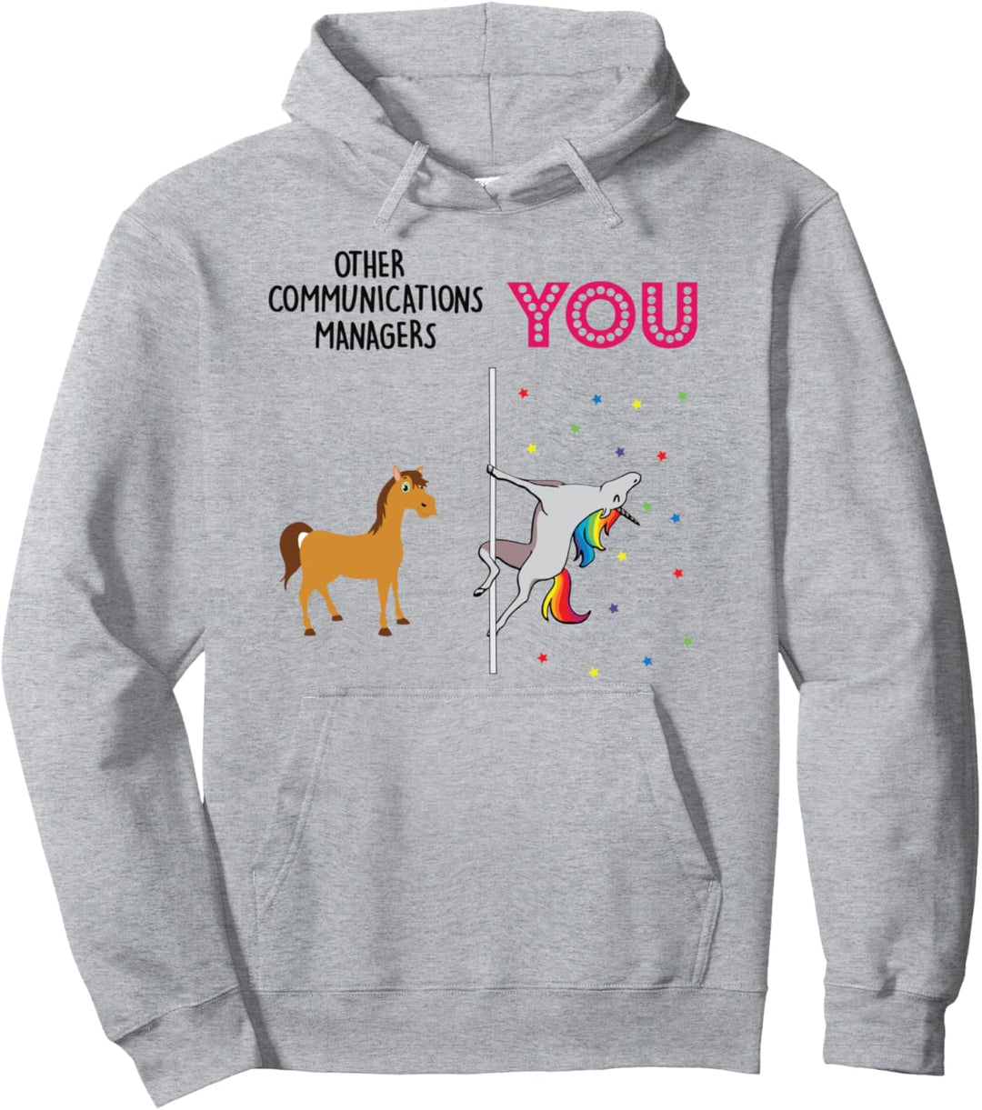 Communications Manager Funny Unicorn Pullover Hoodie