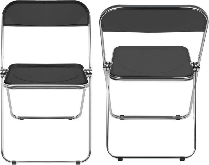 Homewell Esszimmerstühle 1er Set, Alek-Klappstühle mit Chromrahmen Stilvoll, Luxus Transparenter Kla