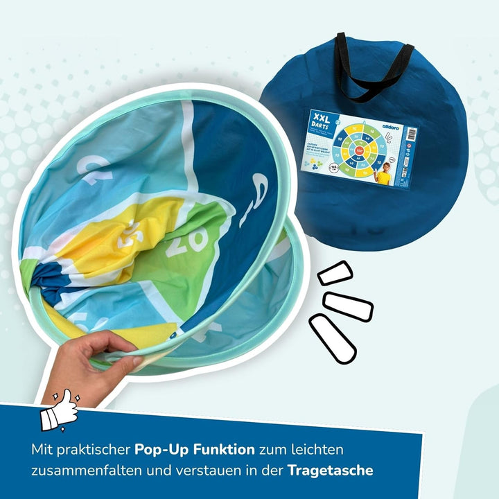 alldoro XXL Dart-Scheibe & Dosenwerfen Set XXL Dart & Dosenwerfen, Set XXL Dart & Dosenwerfen