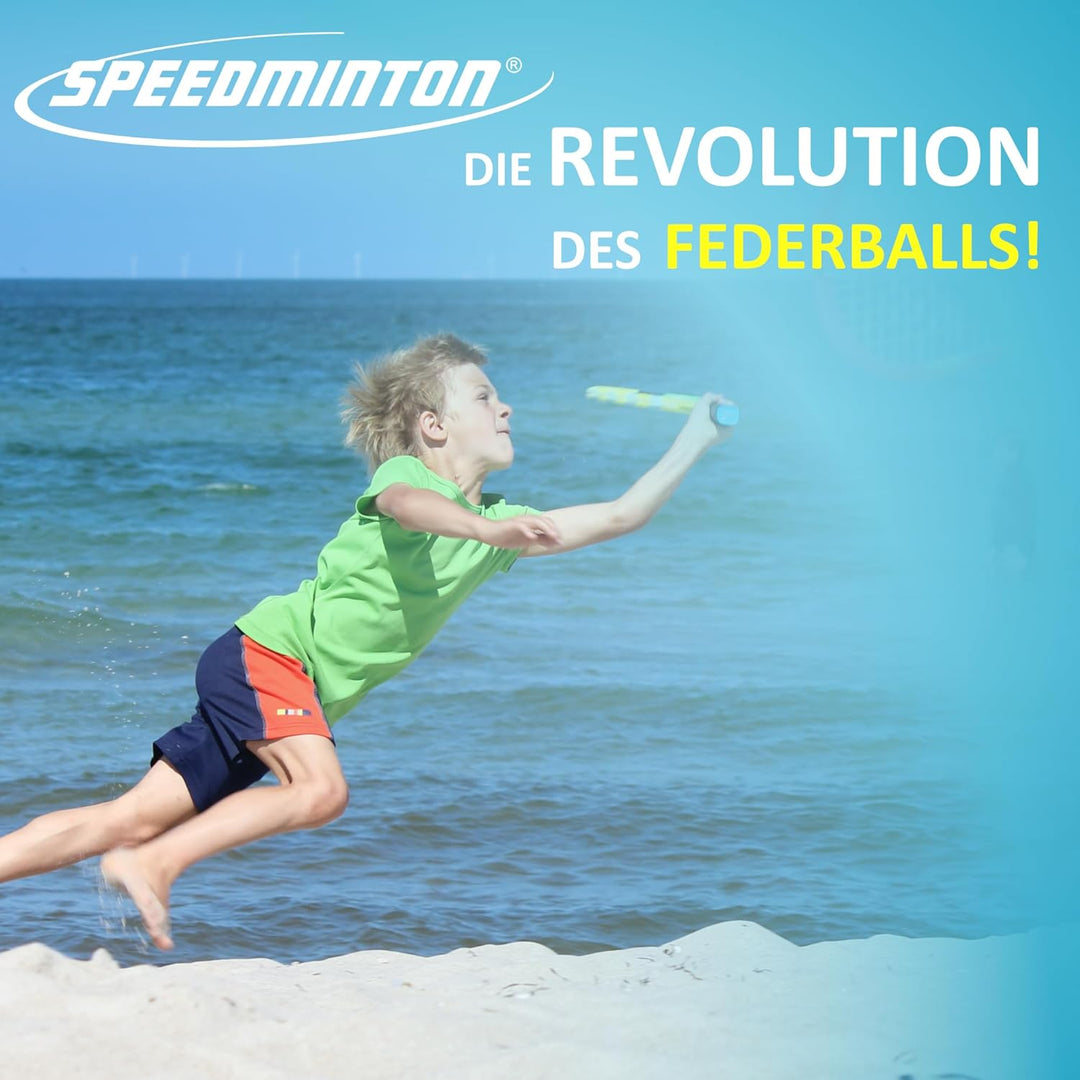 Speedminton® Junior Set – Original Speed Badminton/Crossminton Kinder Set inkl. 2 FUN Speeder®, Tasc