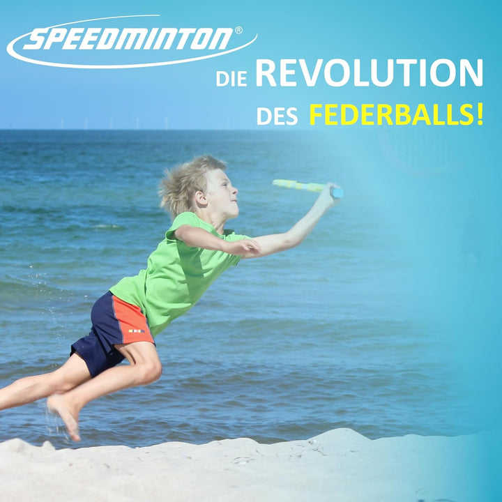 Speedminton® Junior Set – Original Speed Badminton/Crossminton Kinder Set inkl. 2 FUN Speeder®, Tasc