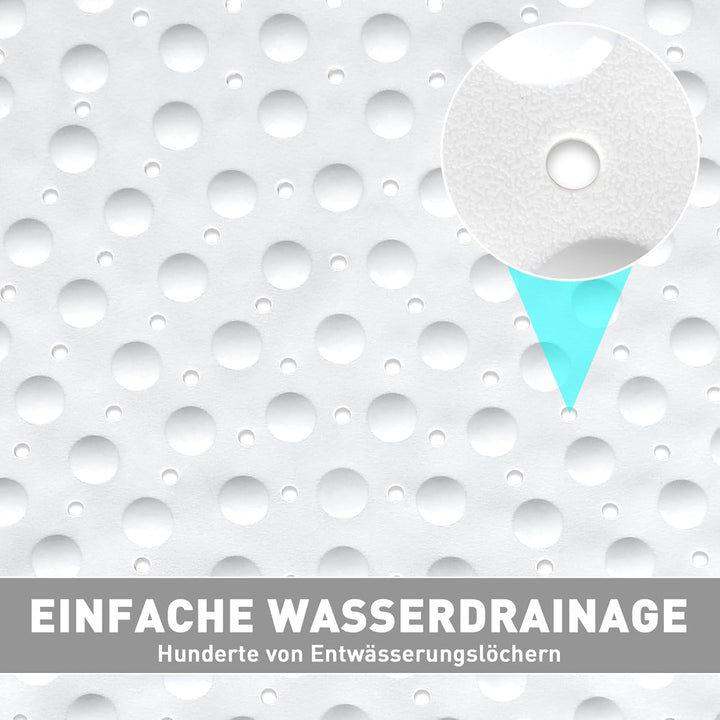 Duschmatte rutschfest Eckduschmatte 70 * 70cm, Duscheinlage Dreieckig mit Saugnäpfe für Eckdusche, D