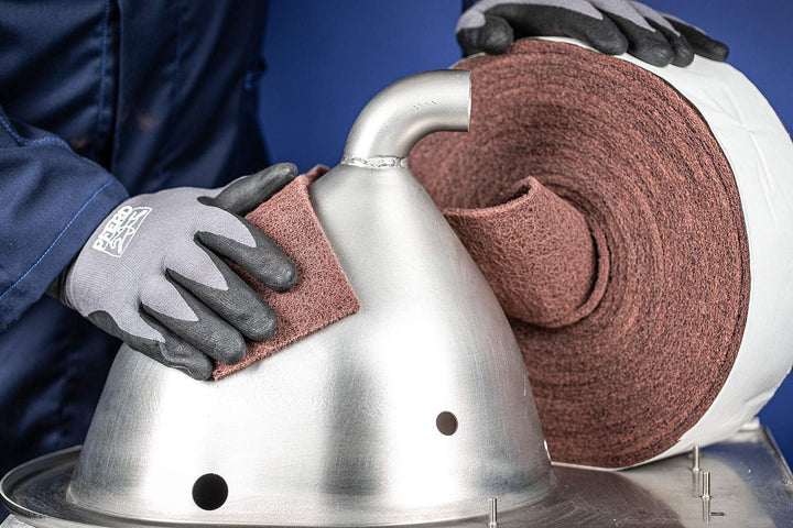 PFERD Vliesbandrolle | 100mm x 10m Korund A180| 45018318 – für Feinschliff & Finish Korund A Körnung