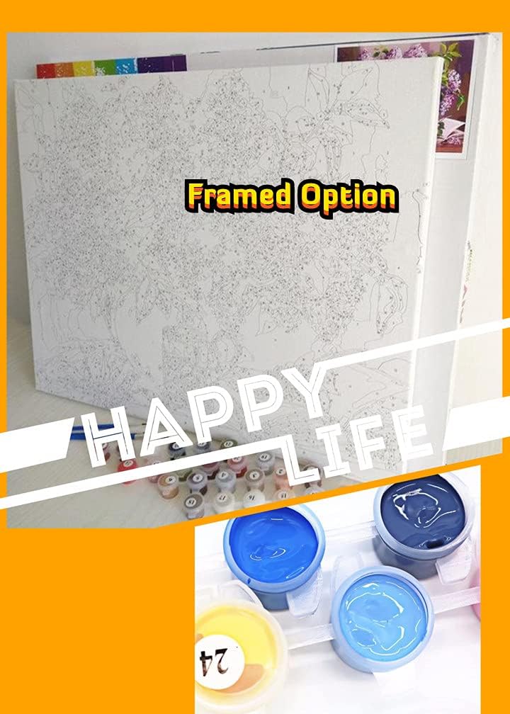 Meecaa Malen nach Zahlen Leopard Tier Blume Kit für Erwachsene Anfänger DIY Ölgemälde 40,6 x 50,8 cm