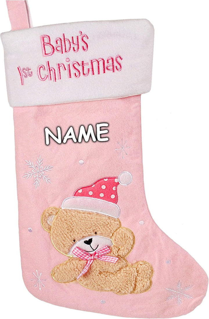 alles-meine.de GmbH 3 Stück 3D Effekt XL - Weihnachtssocken & Weihnachtsstrümpfe - Baby´s First Chri