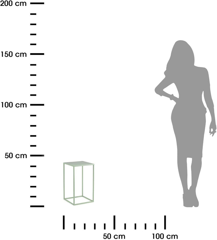 HowHomely Blumenständer Metall Grünblau 40 cm Hoch - Solider und Robuster Blumenhocker Metall - Pfla