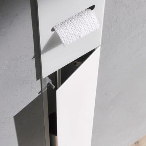 emco ASIS 2.0 Unterputz-Schrankmodul für die Klobürstengarnitur, Badezimmerschrank mit Toilettenpapi