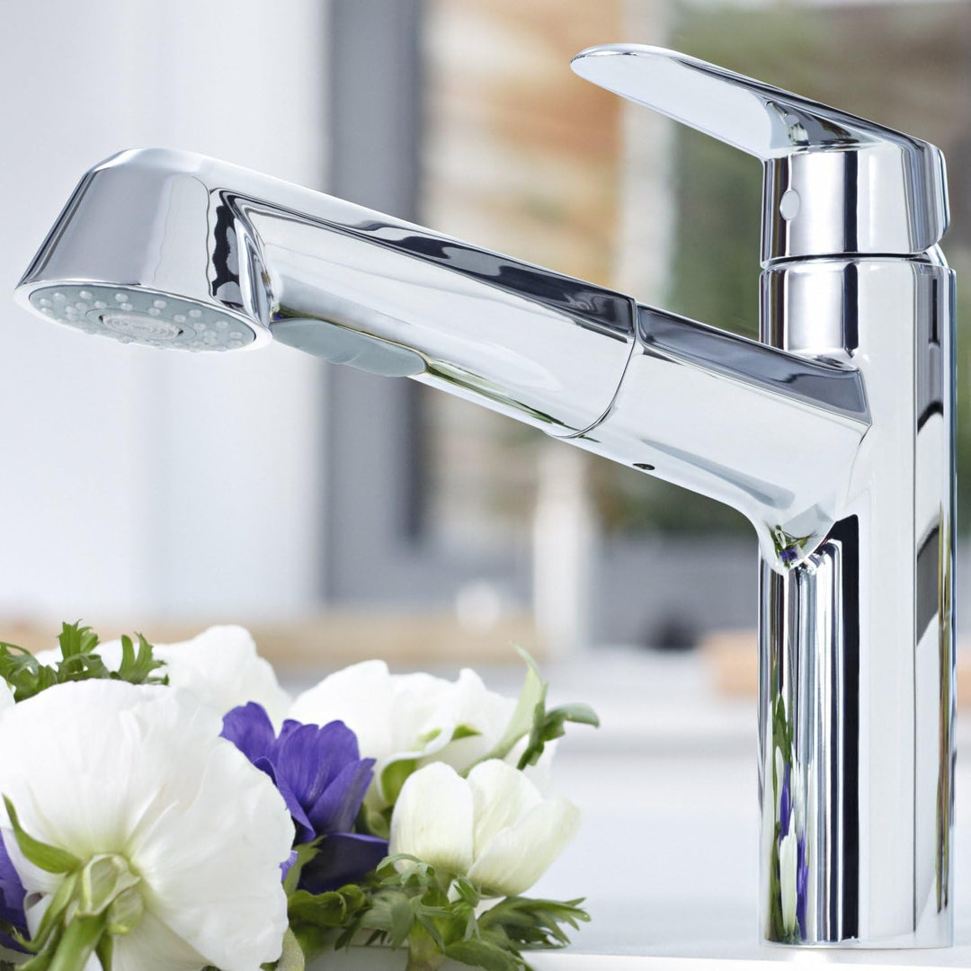 GROHE Eurodisc Cosmopolitan -Einhand- Spültischbatterie (Schwenkbereich 100°, Einlochmontage, heraus