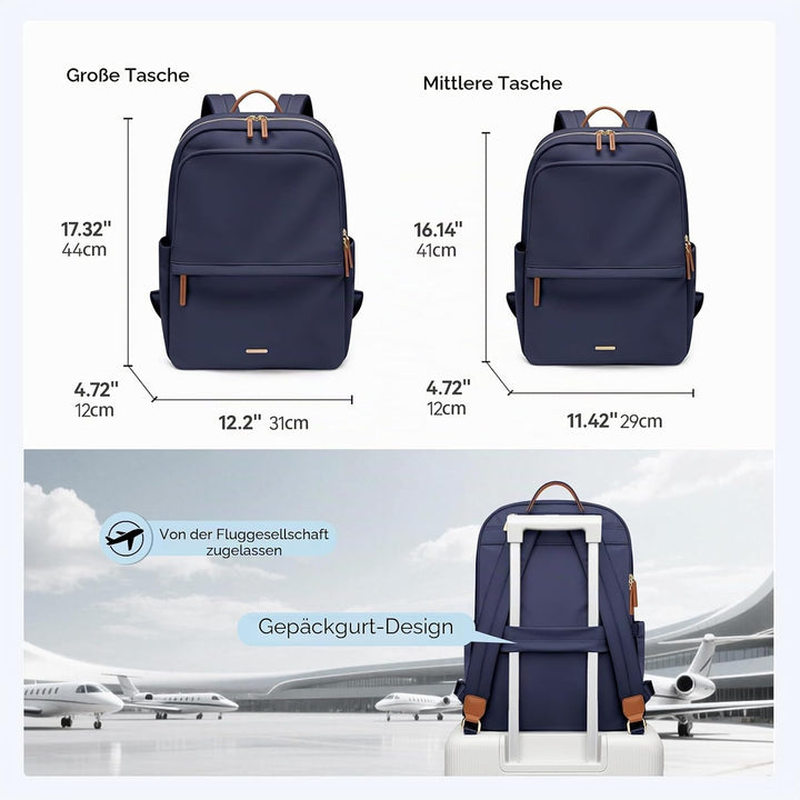 GOLF SUPAGS Laptop Rucksack für Damen Casual Daypack für Arbeit Reisen College Schulrucksack Handtas