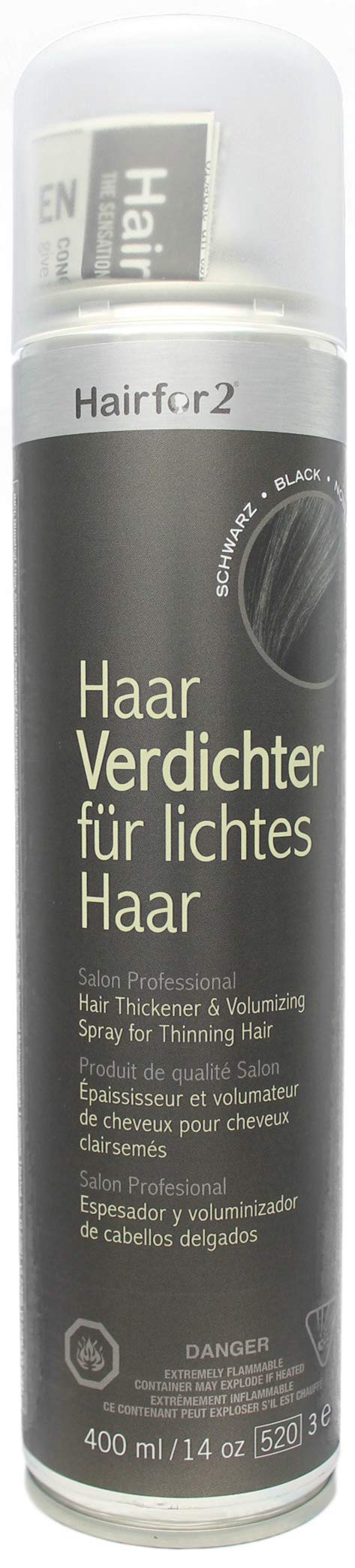 Hairfor2 Haarverdichtungsspray gegen lichtes Haar | Haarpuder | Streuhaar | Haarauffüller | Haarausf