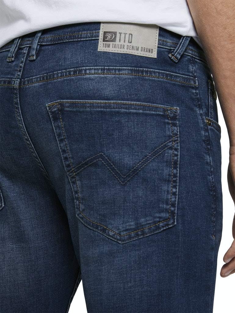 TOM TAILOR Denim Herren Slim Piers Jeans 28W / 32L 10119 - Used Mid Stone Blue Denim, 28W / 32L 1011