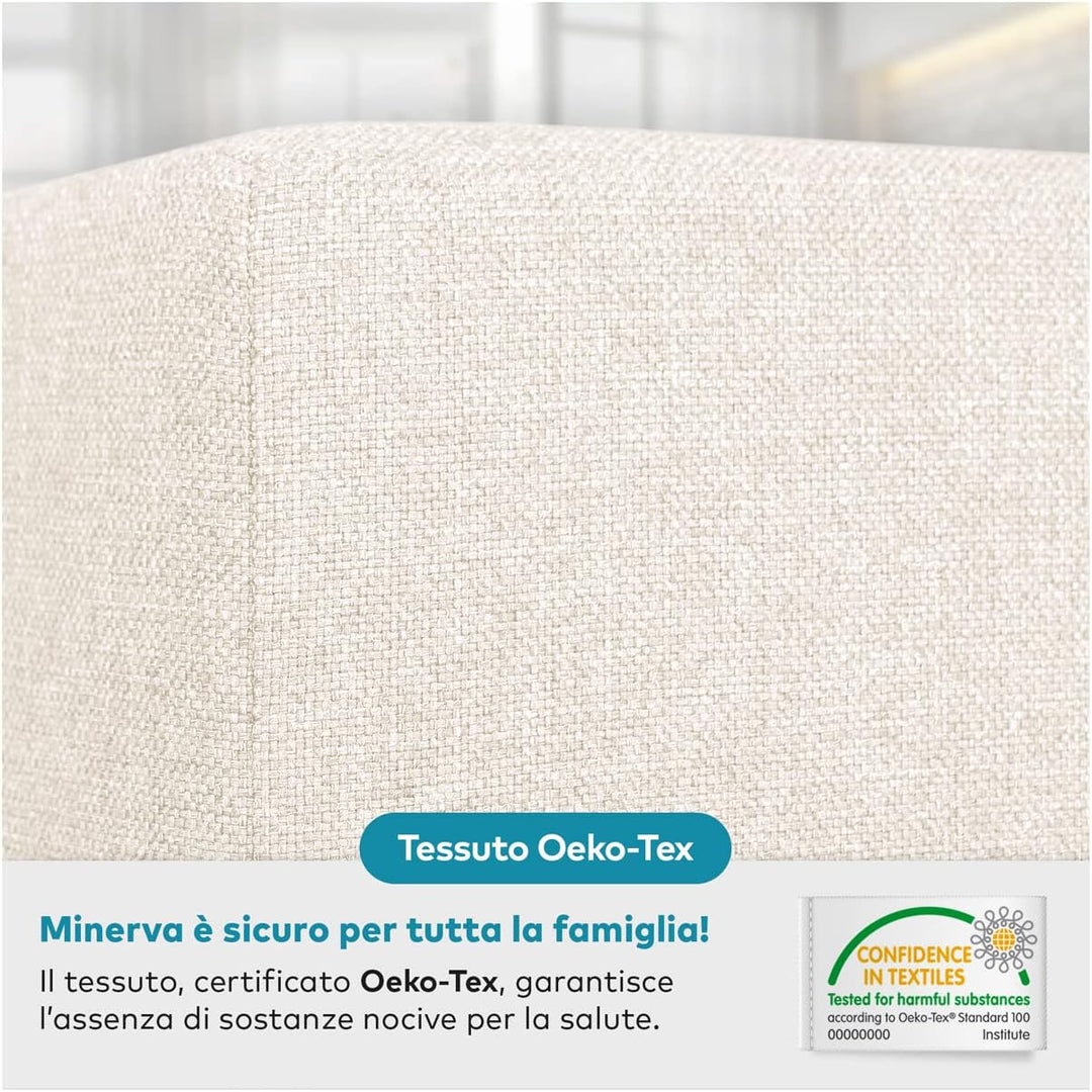 Deshome Pouf hocker Fussstütze 63x63x44 cm Wasserabweisender Stoff: Modernes Design Pouf für Sofa Wo