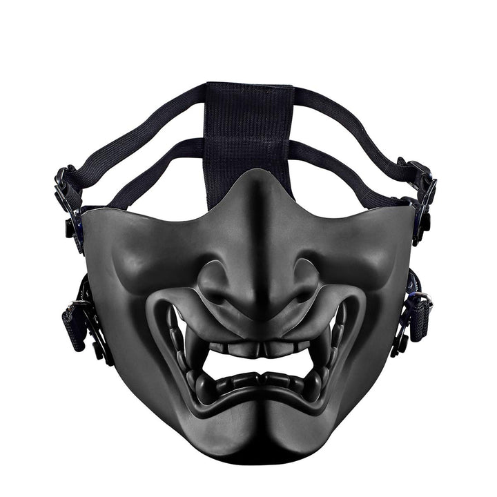 AOUTACC Airsoft Half Face Masks, Evil Demon Monster Kabuki Samurai Hannya Oni Half Face Protective M