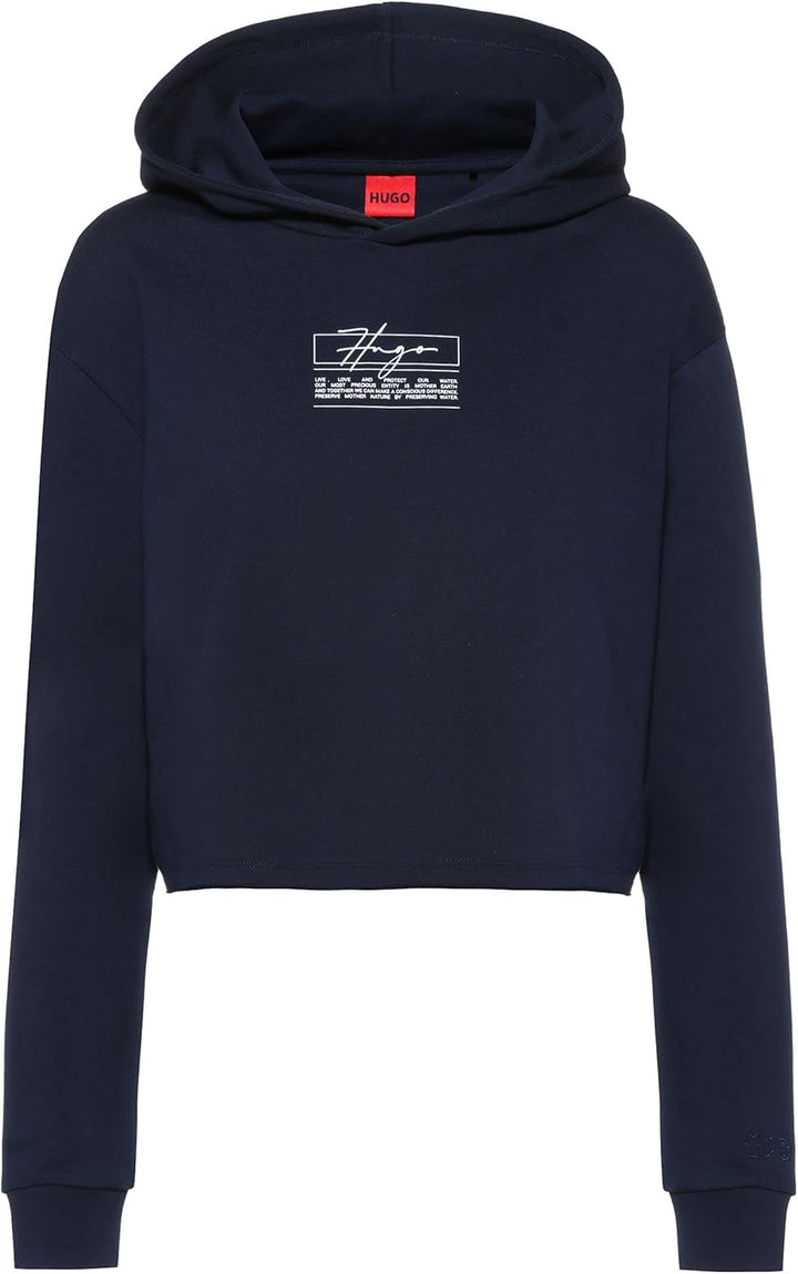 HUGO Damen Kapuzenpullover S Open Blue464, S Open Blue464