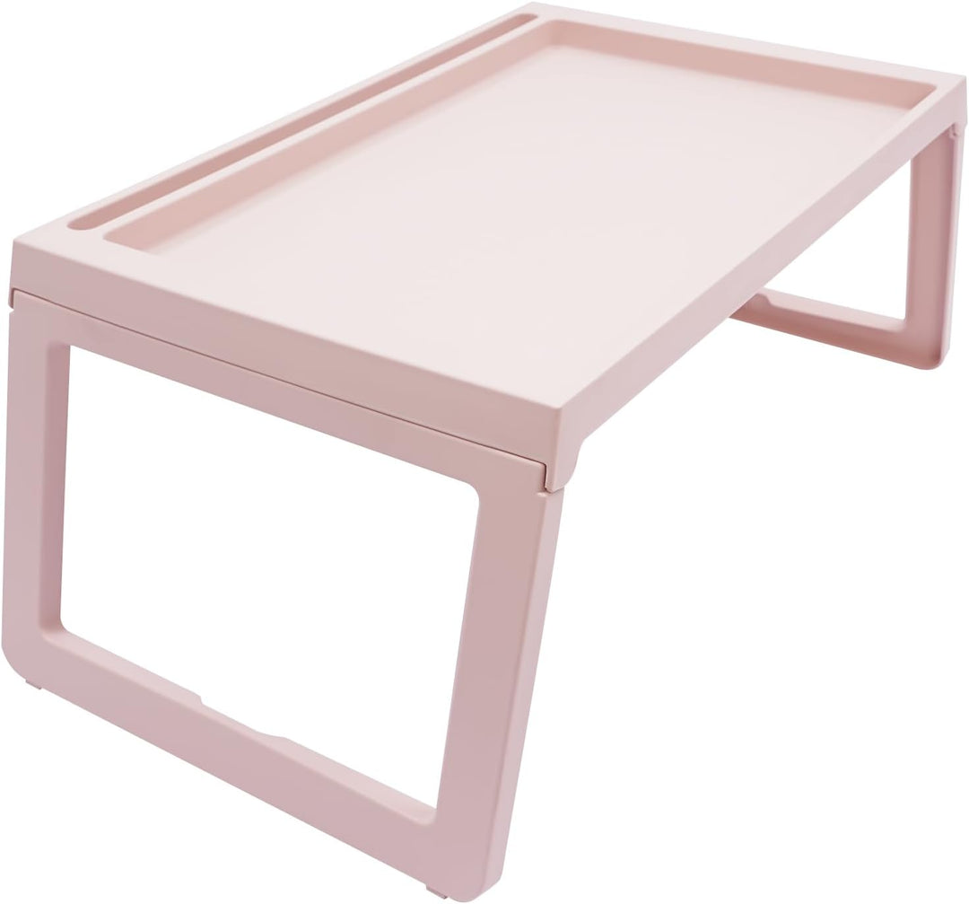 4 Pcs Betttablett mit klappbaren Beinen, Frühstückstablett mit Handy/Tablet Essen Snack Tablett (Pin
