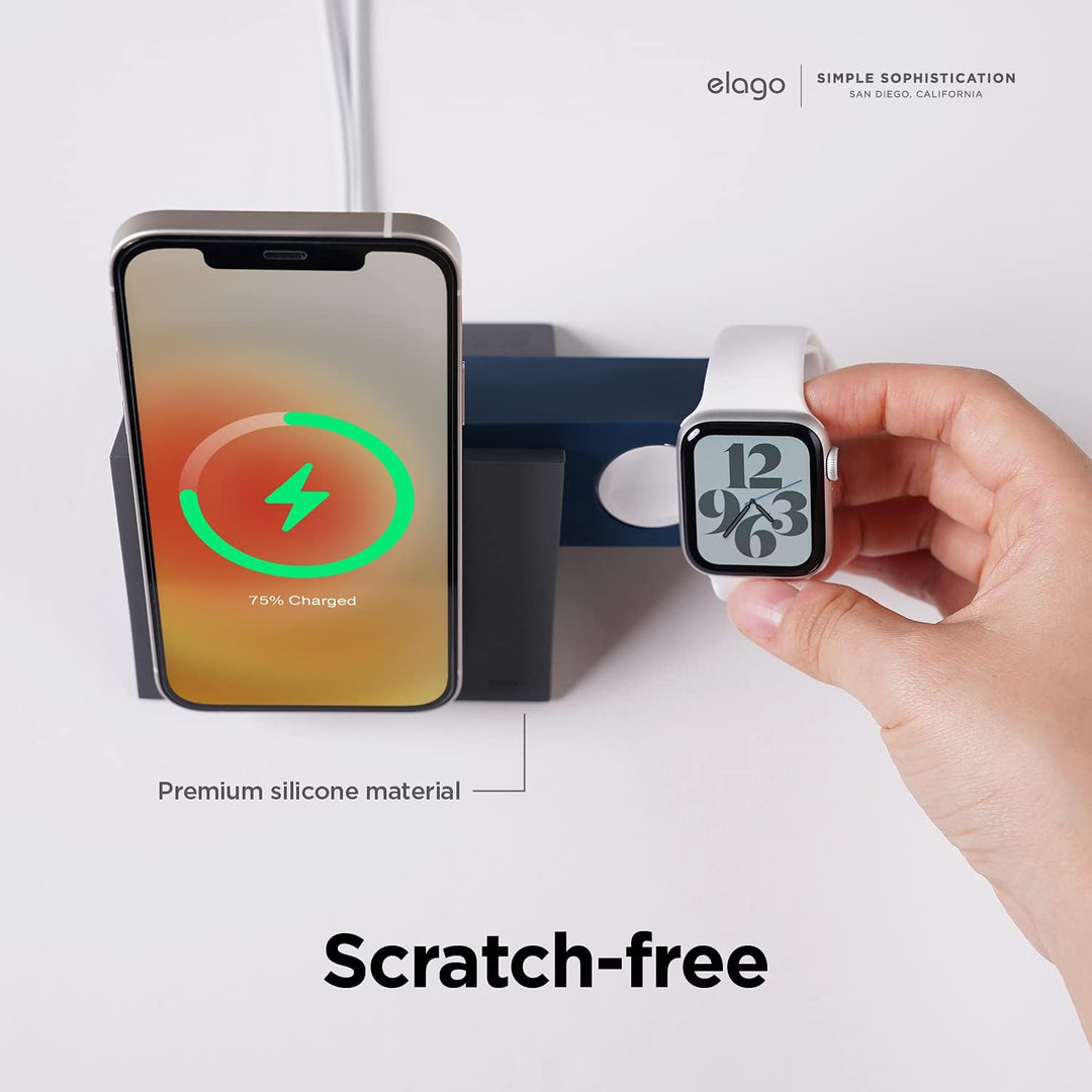 elago MS5 Duo Ladestation Kompatibel mit MagSafe Ladegerät,Kompatibel mit iPhone 15, 14, 13, 12 Seri