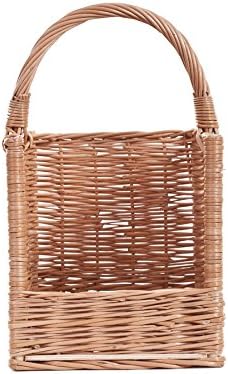 e-wicker24 Vollweidener Kaminkorb, Kaminkorb aus Weide, naturfarbiger Weidenkorb für Kaminholz, Kami