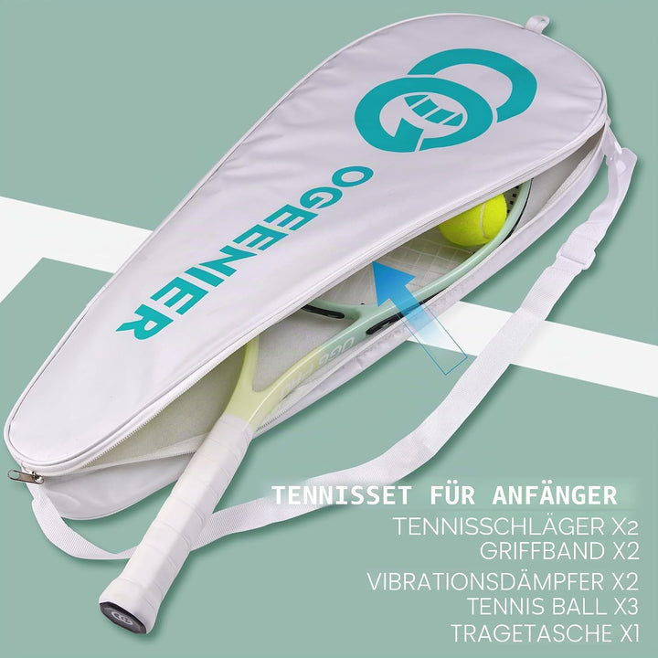 OGEENIER 27 Zoll 2 Player Tennisschläger Racket Set für Erwachsene Tennisschläger Damen Herren, für