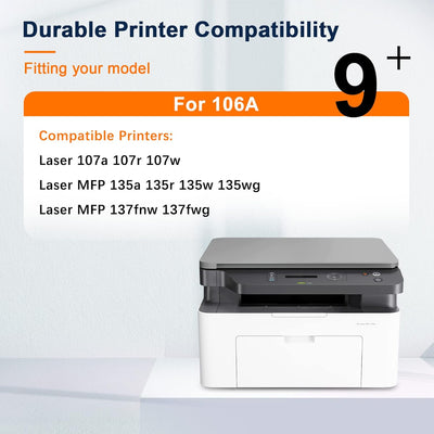 ColorKing Toner Kompatible für HP 106A (W1106A) Schwarz Tonerkartusche Ersatz für HP Laser 107w Lase