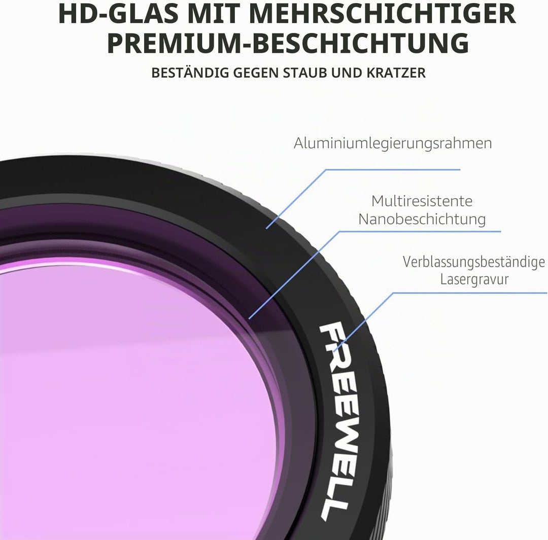 Freewell Magnetische Filter für DJI Neo 3er-Pack ND8, ND16, ND32: Verbessern Sie Ihre Luftbildaufnah