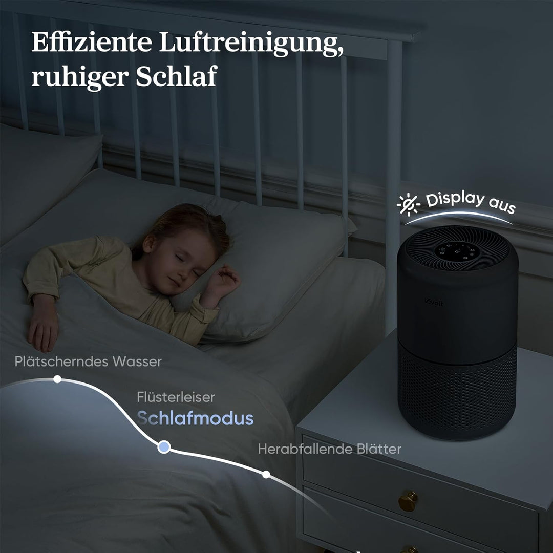 LEVOIT Luftreiniger mit HEPA Luftfilter, CADR 258m³/h für 54㎡ Raucherzimmer, gegen 99,97 Prozent Sch